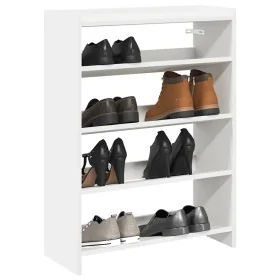 Mueble zapatero madera contrachapada blanco 60x25x81 cm de , Zapateros y organizadores de calzado - Ref: Foro24-859878, Preci...