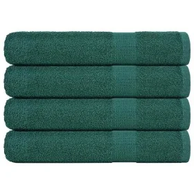 Toallas de sauna 4 uds 100% algodón verde 80x200 cm 360 gsm de , Toallas - Ref: Foro24-136864, Precio: 48,52 €, Descuento: %