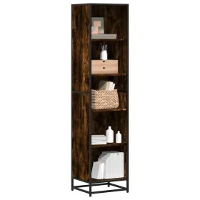 Estantería madera ingeniería color roble ahumado 40x35x170,5 cm de , Librerías y estanterías - Ref: Foro24-849141, Precio: 79...