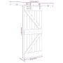 Puerta corredera con herrajes madera maciza de pino 85x210 cm von , Türen - Ref: Foro24-3332647, Preis: 208,77 €, Rabatt: %