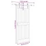 Puerta corredera con herrajes madera maciza de pino 80x210 cm by , Doors - Ref: Foro24-3332653, Price: 174,70 €, Discount: %