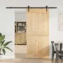 Puerta corredera con herrajes madera maciza de pino 95x210 cm by , Doors - Ref: Foro24-3332698, Price: 197,21 €, Discount: %