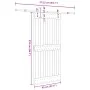 Puerta corredera con herrajes madera maciza de pino 95x210 cm by , Doors - Ref: Foro24-3332698, Price: 197,21 €, Discount: %