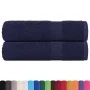 Toallas de baño 2uds azul marino 100x150 cm 360gsm 100% algodón de , Toallas - Ref: Foro24-136788, Precio: 27,45 €, Descuento: %