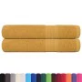 Toallas 2 piezas oro 100x200 cm 360 gsm 100% algodón de , Toallas - Ref: Foro24-136818, Precio: 35,85 €, Descuento: %
