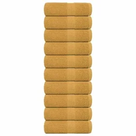 Toallas invitados 10 uds 100% algodón oro 30x50 cm 360 gsm de , Toallas - Ref: Foro24-136805, Precio: 22,65 €, Descuento: %