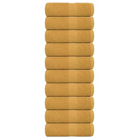 Toallas invitados 10 uds 100% algodón oro 30x50 cm 360 gsm de , Toallas - Ref: Foro24-136805, Precio: 22,65 €, Descuento: %