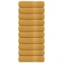 Toallas de ducha 10 uds 100% algodón oro 70x140 cm 360 gsm de , Toallas - Ref: Foro24-136811, Precio: 85,26 €, Descuento: %
