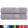 Toallas de mano 2 uds 100% algodón gris 50x100 cm 360 gsm de , Toallas - Ref: Foro24-136830, Precio: 16,81 €, Descuento: %