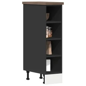 Armario inferior de cocina contrachapada negro 20x44,5x81,5 cm de , Armarios de cocina - Ref: Foro24-854185, Precio: 51,11 €,...