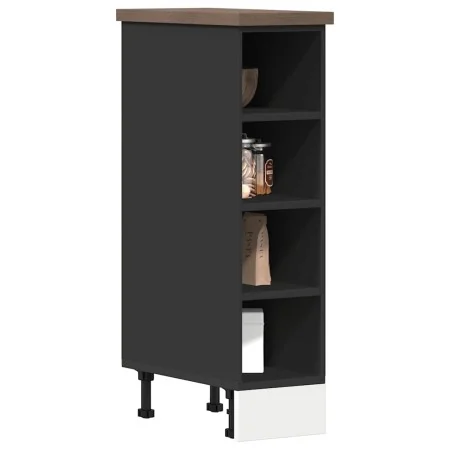 Armario inferior de cocina contrachapada negro 20x44,5x81,5 cm de , Armarios de cocina - Ref: Foro24-854185, Precio: 51,11 €,...