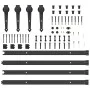 Kit de herrajes para puertas correderas acero negro 152,5 cm by , Door items - Ref: Foro24-3295725, Price: 139,89 €, Discount: %