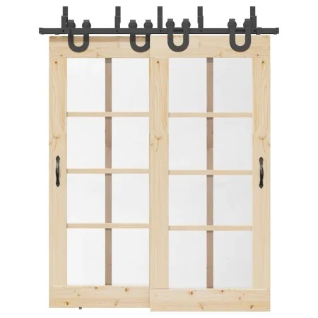 Kit de herrajes para puertas correderas acero negro 183 cm von , Türartikel - Ref: Foro24-3295733, Preis: 121,56 €, Rabatt: %