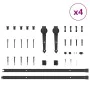 Kit de herrajes para puertas correderas acero negro 427 cm by , Door items - Ref: Foro24-3295746, Price: 315,21 €, Discount: %