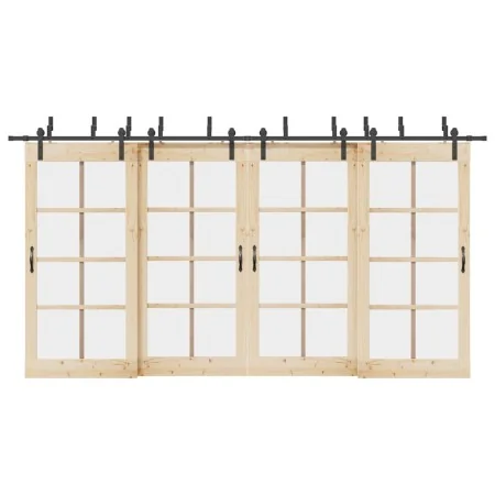 Kit de herrajes para puertas correderas acero negro 427 cm von , Türartikel - Ref: Foro24-3295744, Preis: 268,20 €, Rabatt: %