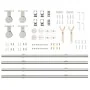 Kit de herrajes para puerta corredera 183 cm acero plateado by , Door items - Ref: Foro24-3295759, Price: 252,33 €, Discount: %
