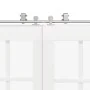 Kit de herrajes para puerta corredera 366 cm acero plateado by , Door items - Ref: Foro24-3295767, Price: 494,33 €, Discount: %
