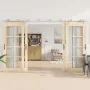 Kit de herrajes para puerta corredera 366 cm acero plateado by , Door items - Ref: Foro24-3295773, Price: 406,75 €, Discount: %