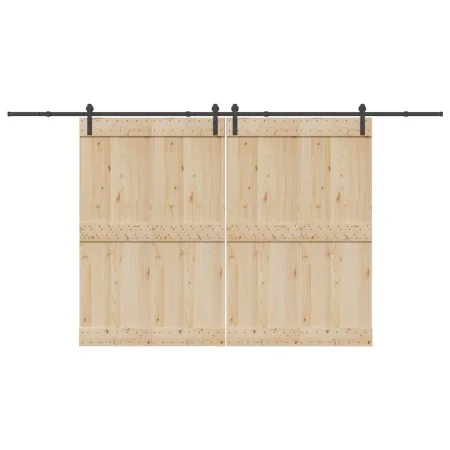 Kit de herrajes para puertas correderas acero negro 400 cm by , Door items - Ref: Foro24-3295778, Price: 116,93 €, Discount: %