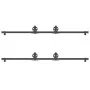 Kit de herrajes para puertas correderas acero negro 400 cm by , Door items - Ref: Foro24-3295800, Price: 123,98 €, Discount: %