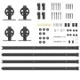 Kit de herrajes para puertas correderas acero negro 400 cm by , Door items - Ref: Foro24-3295800, Price: 123,98 €, Discount: %