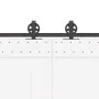 Kit de herrajes para puertas correderas acero negro 400 cm by , Door items - Ref: Foro24-3295800, Price: 123,98 €, Discount: %