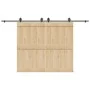 Kit de herrajes para puertas correderas acero negro 366 cm by , Door items - Ref: Foro24-3295799, Price: 96,74 €, Discount: %