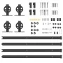 Kit de herrajes para puertas correderas acero negro 366 cm by , Door items - Ref: Foro24-3295799, Price: 96,74 €, Discount: %