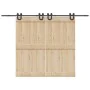 Kit de herrajes para puertas correderas acero negro 400 cm by , Door items - Ref: Foro24-3295790, Price: 102,03 €, Discount: %