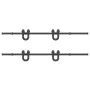 Kit de herrajes para puertas correderas acero negro 400 cm by , Door items - Ref: Foro24-3295790, Price: 102,03 €, Discount: %