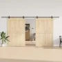 Kit de herrajes para puertas correderas acero negro 427 cm by , Door items - Ref: Foro24-3295792, Price: 148,50 €, Discount: %