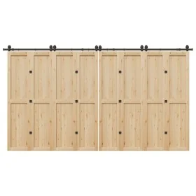 Kit de herrajes para puertas correderas acero negro 400 cm von , Türartikel - Ref: Foro24-3295802, Preis: 171,05 €, Rabatt: %