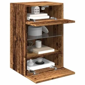 Muebles de TV pared con luces LED 2 uds envejecida 40x30x60,5cm de , Muebles TV - Ref: Foro24-857680, Precio: 86,87 €, Descue...