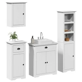 Juego de muebles de baño BODO 4 pzas madera maciza pino blanco de , Muebles de baño - Ref: Foro24-3307650, Precio: 358,90 €, ...