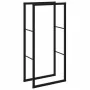 Leñero de acero negro 55x30x116 cm de , Bolsas y soportes de leña - Ref: Foro24-4018465, Precio: 33,38 €, Descuento: %