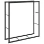 Leñero de acero negro 110x30x116 cm de , Bolsas y soportes de leña - Ref: Foro24-4018467, Precio: 37,86 €, Descuento: %