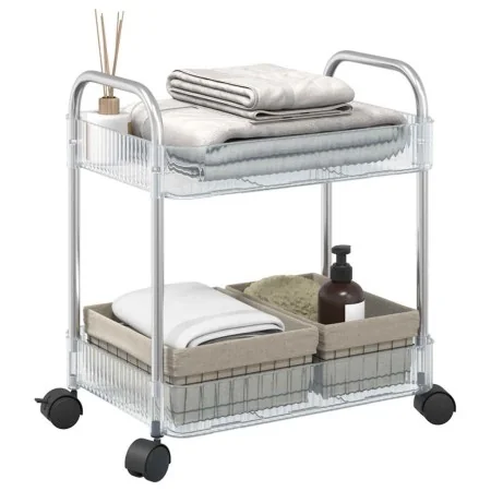 Carro de almacenamiento 2 niveles transparente 37x28x43,5 cm von , Lastenstapler - Ref: Foro24-4012375, Preis: 28,31 €, Rabat...