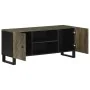 Mueble de TV madera maciza de mango negro 105x33x46 cm von , CD- und DVD-Speicher - Ref: Foro24-4017684, Preis: 101,69 €, Rab...