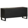 Mueble de TV madera maciza de mango negro 105x33x46 cm von , CD- und DVD-Speicher - Ref: Foro24-4017684, Preis: 101,69 €, Rab...