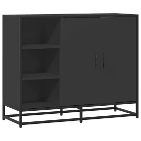 Aparador de madera de ingeniería negro 92x35x76 cm de , Aparadores - Ref: Foro24-849019, Precio: 111,95 €, Descuento: %
