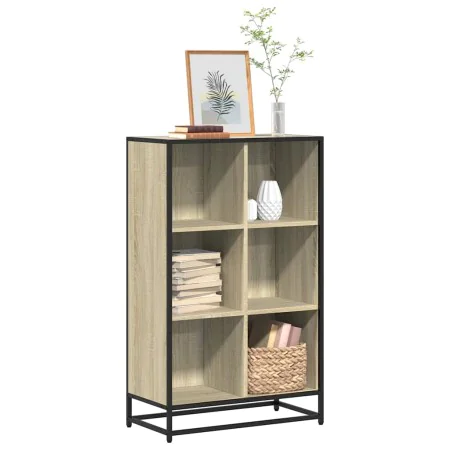 Armario de libros contrachapada color roble 65,5x33x107,5 cm de , Librerías y estanterías - Ref: Foro24-849160, Precio: 96,40...