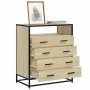 Cajonera de madera contrachapada roble sonoma 70x41x83,5 cm de , Cajoneras - Ref: Foro24-849090, Precio: 124,64 €, Descuento: %
