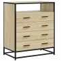 Cajonera de madera contrachapada roble sonoma 70x41x83,5 cm de , Cajoneras - Ref: Foro24-849090, Precio: 124,64 €, Descuento: %