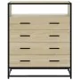 Cajonera de madera contrachapada roble sonoma 70x41x83,5 cm de , Cajoneras - Ref: Foro24-849090, Precio: 124,64 €, Descuento: %