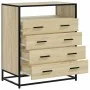 Cajonera de madera contrachapada roble sonoma 70x41x83,5 cm de , Cajoneras - Ref: Foro24-849090, Precio: 124,64 €, Descuento: %