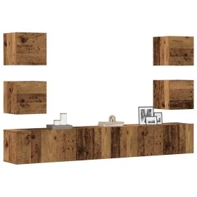 Muebles de TV de pared 6 uds madera vieja madera de ingeniería de , Muebles TV - Ref: Foro24-3328969, Precio: 192,92 €, Descu...