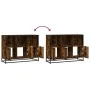 Aparador madera contrachapada color roble ahumado 100x35x76 cm by , Sideboards - Ref: Foro24-849031, Price: 115,16 €, Discoun...