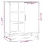 Aparador de madera de ingeniería roble marrón 62x35x76 cm de , Aparadores - Ref: Foro24-848998, Precio: 98,42 €, Descuento: %