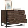 Cómoda de madera contrachapada roble marrón 70x41x56 cm de , Cajoneras - Ref: Foro24-849078, Precio: 91,52 €, Descuento: %