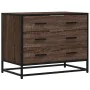 Cómoda de madera contrachapada roble marrón 70x41x56 cm de , Cajoneras - Ref: Foro24-849078, Precio: 91,52 €, Descuento: %
